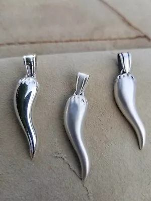 £29.99 • Buy Chilli  Horn Of Plenty  925 Sterling Silver Pendant, With FULL British Hallmark