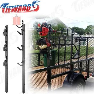 3 Place Weedeater Edge Trimmer Rack For OPEN Landscape Trailer Lockable Steel • $50.99