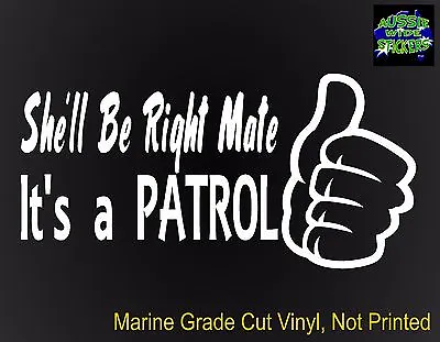 PATROL Stickers Gu Ute 4x4 Funny Accessories For Nissan RIGHT 200mm • $6.90