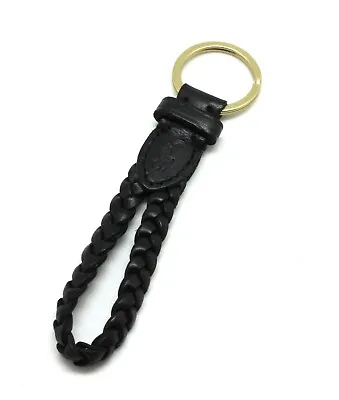 Polo Ralph Lauren Mens Womens Pony Leather Black Key Ring • $26.95