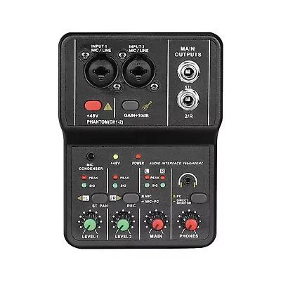 Audio Interface Professional Recording Sound  16bit/48kHz  USB M6N0 • £21.23