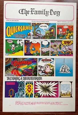 $249.99 • Buy '67 Rick Griffin Taj Mahal Quicksilver Underground Comix Family Dog Poster FD 89