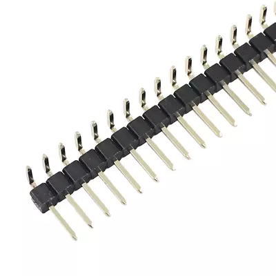 20Pcs 2.54mm Pitch 1x40 Pin 40 Pin Single Row Right Angle Male Pin Header Strip • $3.19