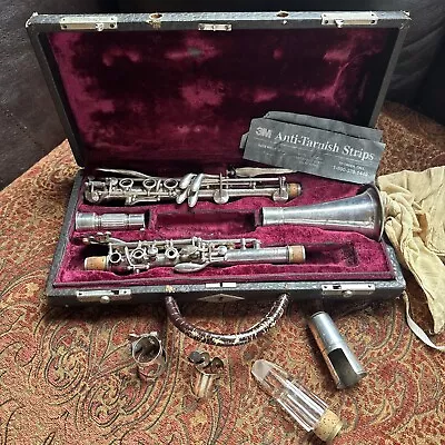 Selmer Paris Silver Depose Bb Soprano Metal Clarinet 3065 Glass Mouthpiece • $2375