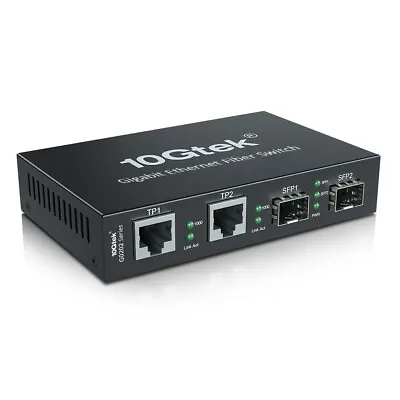 4 Ports Gigabit Ethernet Network SFP Switch Dual SFP & RJ45 Media Converter • $39.09