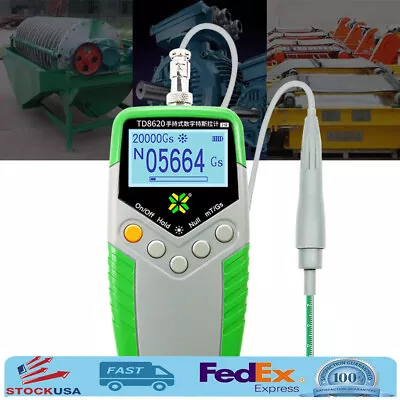 Handheld Tesla Gauss Meter Magnetometer Digital Magnetic Field Tester Flux Meter • $64.60