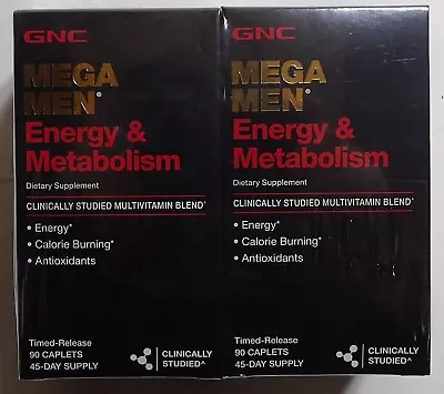 2 Pack Of GNC Mega Men Energy And Metabolism Tablets - 90 Count Per Box • $35.95