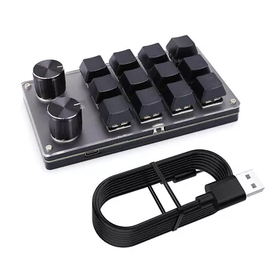 Macro Custom Wired Gaming Keyboard Programmable Mechanical Keypad (Black) AU • $30.37