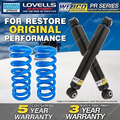 Rear Webco Shock Absorbers Lovells Raised Springs For NISSAN SKYLINE R31 Wagon • $295