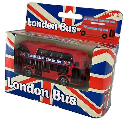 London Red Double Decker Bus Pull Back&Go Function-Kids Toy- Die Cast Metal • £8.95