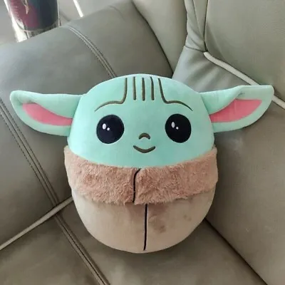 Baby Yoda Squishmallow Star Wars Jumbo 11” Inch Mandalorian Plush Stuffed LARGE • $16.98