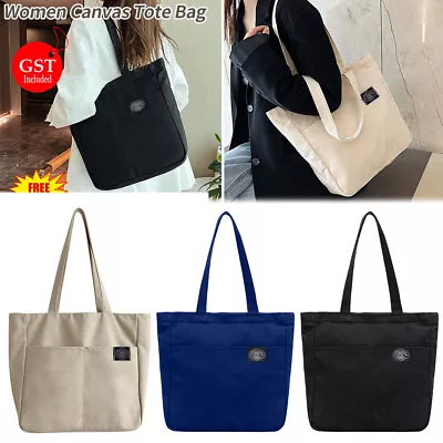 Reusable Large Capacity Canvas Shopping Beach Bag Handbag Tote Bag Shoulder Bag • $13.84