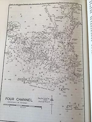 VINTAGE SEA CHART / NAUTICAL MAP 1961 - France - Four Channel • £3.25