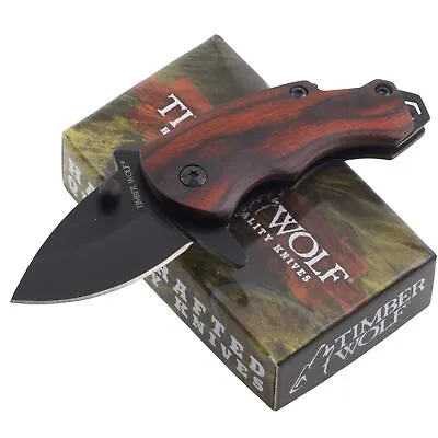 Timber Wolf Mini Small Folding Pocket Knife EDC Pakkawood Handles • $12.95
