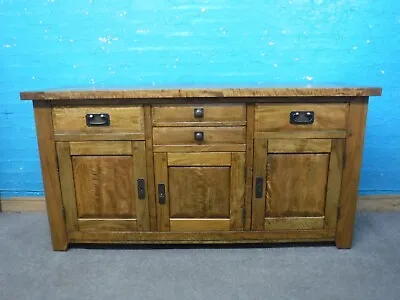 £299 • Buy CHUNKY / HEAVY SOLID FRENCH OAK 3DOOR 4DOVETAILED DRAWER SIDEBOARD H86cm W168cm