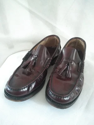 £28 • Buy Peter Christian Oxblood Leather Tassel Loafers Size 9 UK 43 EU Tasselled 