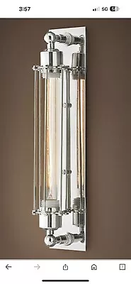 Restoration Hardware Grand Edison Caged Light Sconce (2 Available) • $399.99