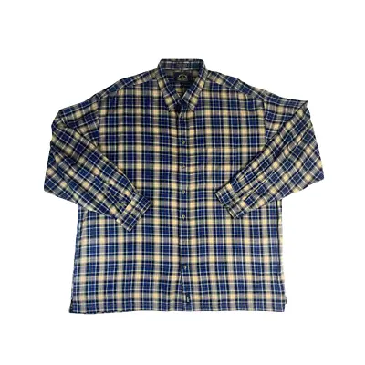 $18.10 • Buy Bd Baggies Mens English Twill Button Down Shirt Navy Plaid Long Sleeve Tall 3XL