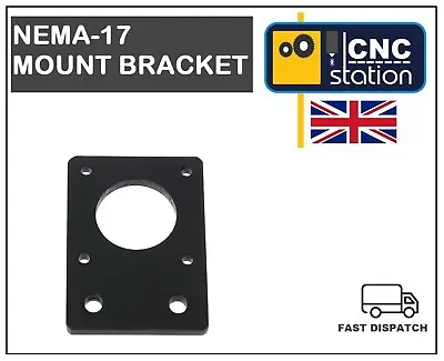Nema 17 42mm Stepper Motor Mount Flat Bracket Plate Alloy CNC 3D Printer UK  • £3.49