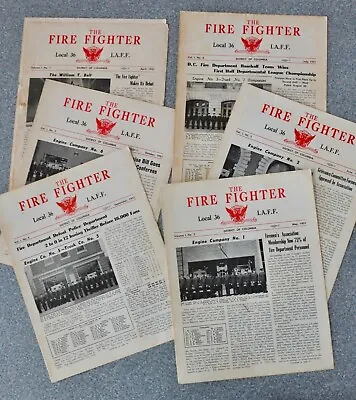 Vintage Dc Fire Fighter local 36 I.a.f.f 1951 Newsletter *6 Issues + First One • $60