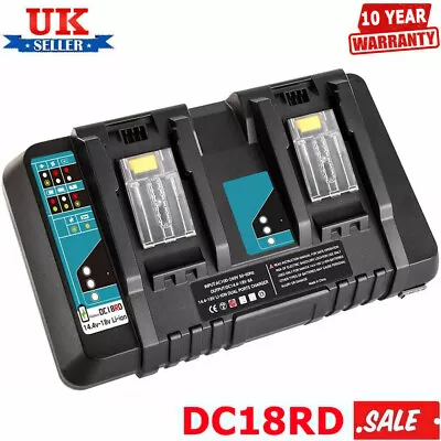 For New Makita DC18RD 18v Li-Ion Twin Double Port Rapid Battery Charger 240V • £21.24