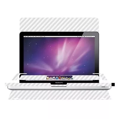 Skinomi Carbon Fiber Silver Laptop Skin For Apple Macbook Pro 17  2010 2011 2012 • $47.70