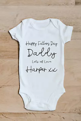 £6 • Buy Baby Grow 27 Happy Fathers Day Love Harper - Baby Grow - Baby Vest Novelty Gift