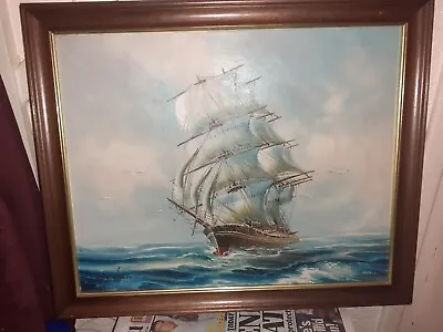 Galleon Ship Oil Painting  • £120