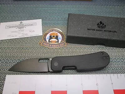 NEW Black G10 QSP Variant PE QS154-A 14C28N Front Flipper Liner Lock Knife NIB • $0.97