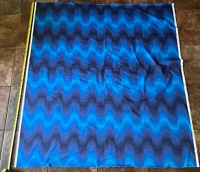 Verner Panton Blue Wave Fabric Space Age Midcentury Retro Pop Art Danish Trippy  • $650