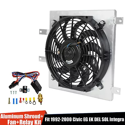 Aluminum Shroud Fan Relay For Radiator 1992-2000 Honda Civic EG EK EX DX Del Sol • $65.99