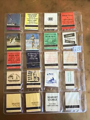 Lot Of 20 Mixed Vintage NewFoundLand NFLD NF Empty Matchbook Covers  #115 • $7.28