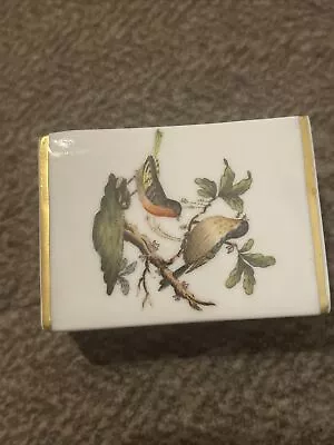 Vintage Unknown Maker Match BOX HOLDER With Matches Birds Butterfly • $5.99