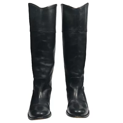 Frye Women's Size 7B Black Leather Tall Knee High Boots 4001 • $55