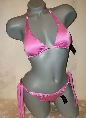 NWT Victoria Secret M Sexy Fringe Violet String Brazilian Bikini Swimsuit  • $71.99