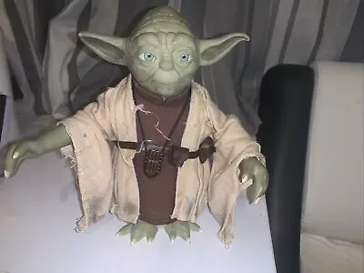 Yoda Animated 8  Action Figure Canned Answers Hasbro 2004 Talking Yoda • £34.57