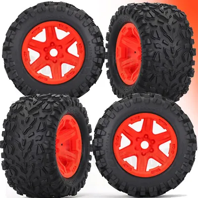 SET Of 4 Traxxas E-Revo VXL SLEDGE Talon EXT Tires On Orange 17mm Rims TRA8672A • $79.90