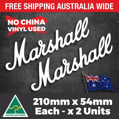 2 X MARSHALL Amp Vinyl Sticker Decal Music Amplifier Window Car Laptop Van Ute • $6.60