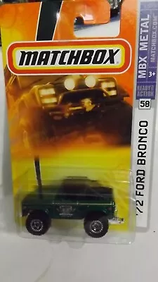 2007 Matchbox  '72 Ford Bronco 55th Anniversary # 58  • $5.30