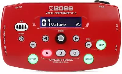 Boss VE-5 Vocal Performer - Red • $359.99