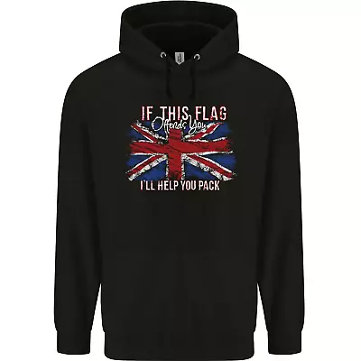 If This Flag Offends You Union Jack Britain Mens 80% Cotton Hoodie • £24.99