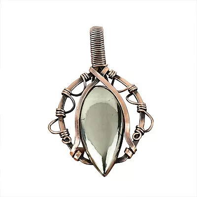 Anniversary Gift For Her Apache Pyrite Wire Wrapped Pendant Copper Jewelry 2.91  • $25.80