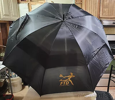 Rare FTD Master Florist 68  Arc Windproof Vented Umbrella Hit Promotional Pr NEW • $5.99