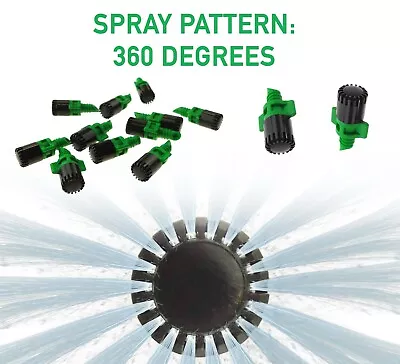 Micro Spray Jet Nozzle Heads 360° Sprinkler Watering Zone Garden Irrigation • £4.49