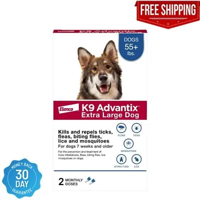 K9 Advantix Flea Tick & Mosquito Prevention For Extra Large Dogs Over 55 Lbs 2 • $22.41