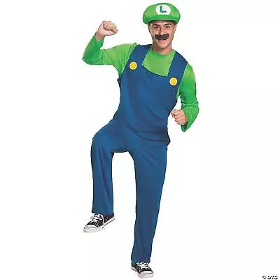 Adult Super Mario Luigi Costume Dress Hat Moustache Dg108469d • $39.10