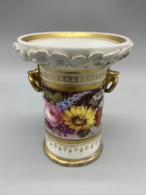 19th Century Regency Porcelain Hand Painted Vase - Coalport? H R Daniel? Derby?  • £55