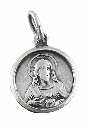 Vintage Catholic Sacred Heart Jesus & Virgo Carmeli Religious Medal France • $7.99