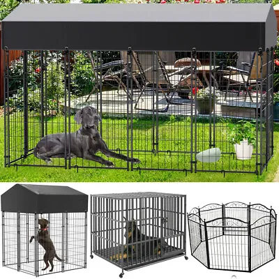 £125.93 • Buy Jumbo Large Heavy Duty Dog Cage Strong Metal Crate Pet Playpen Kennel Shelter 