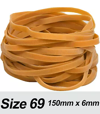 SIZE 69 ELASTIC RUBBER BANDS  EXTRA LARGE 150mm X 6mm STRONG THICK - FREE POST • $4.91